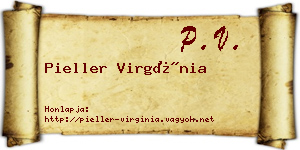 Pieller Virgínia névjegykártya